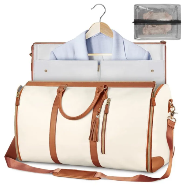 Large Capacity Waterproof Travel Duffel Bag with spacious interior and dry-wet separation feature for organized travel.