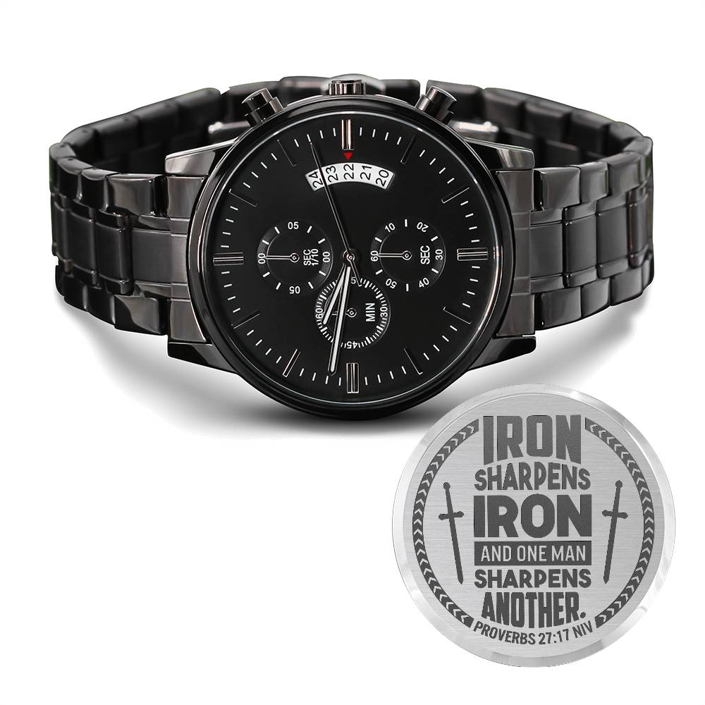Iron Sharpens Iron (Proverbs 2717) – Men's Watch