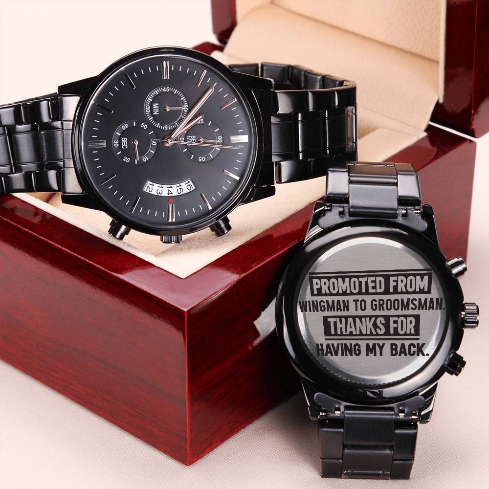 Groomsman Promoted From Wingman to Groomsman – Men's Watch