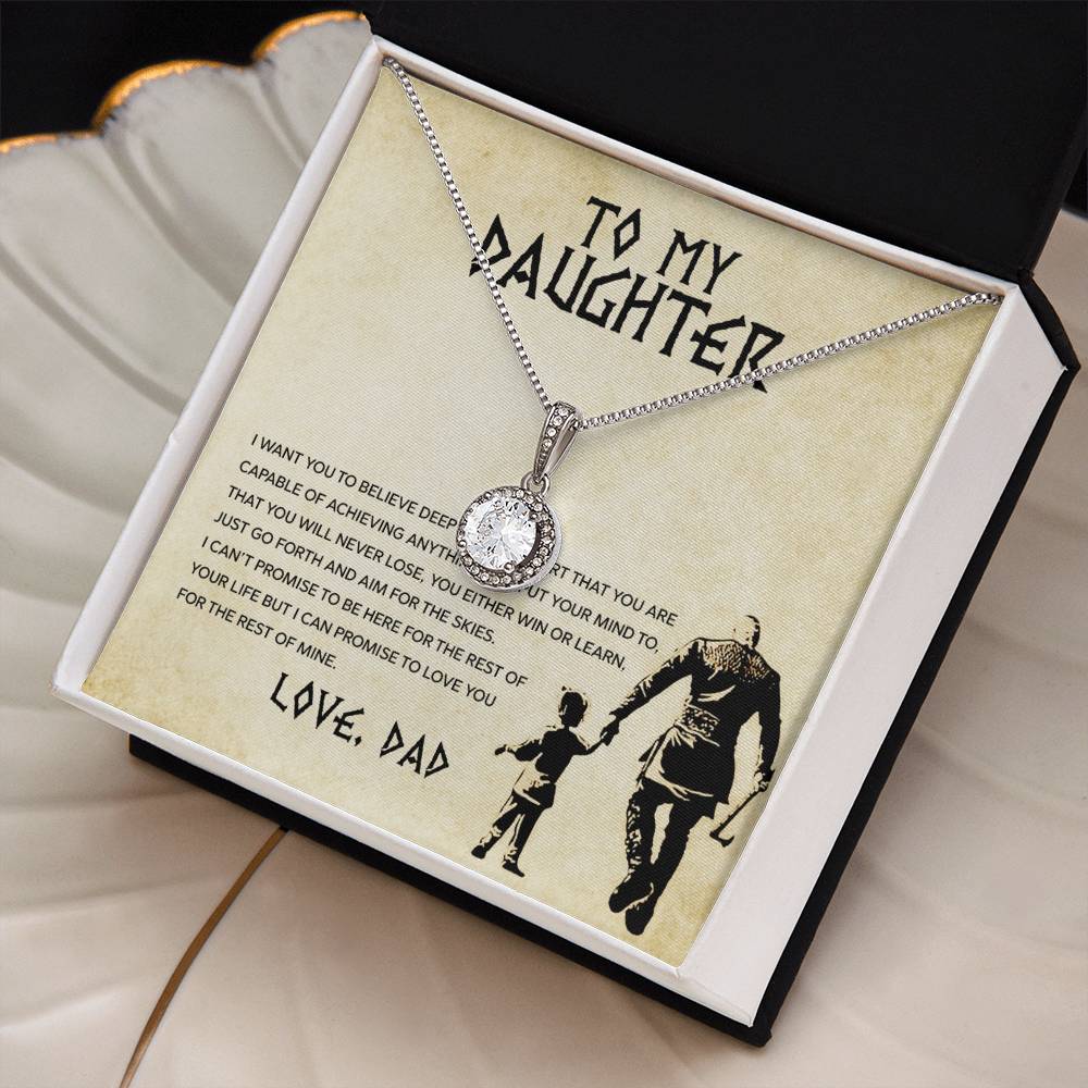 Eternal Hope Cushion-Cut CZ Necklace, 14k White Gold Finish