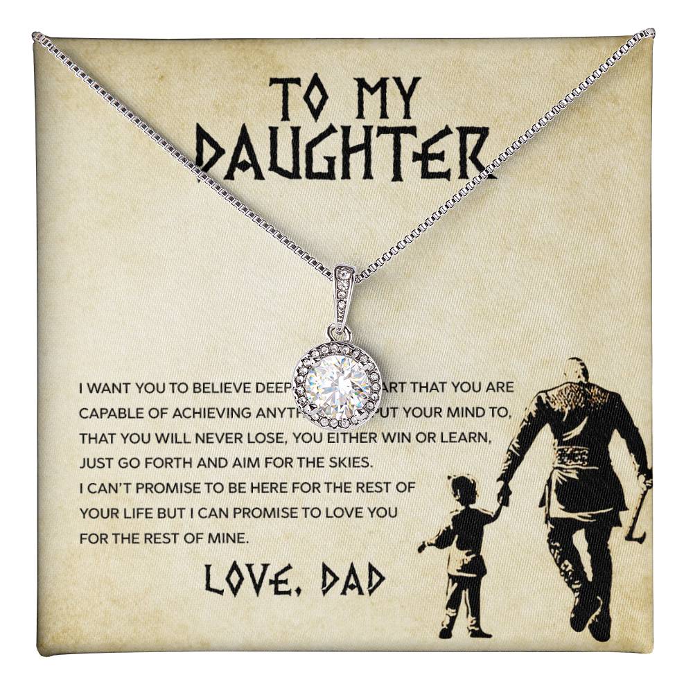 Eternal Hope Cushion-Cut CZ Necklace, 14k White Gold Finish