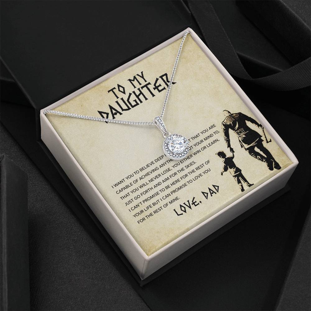 Eternal Hope Cushion-Cut CZ Necklace, 14k White Gold Finish