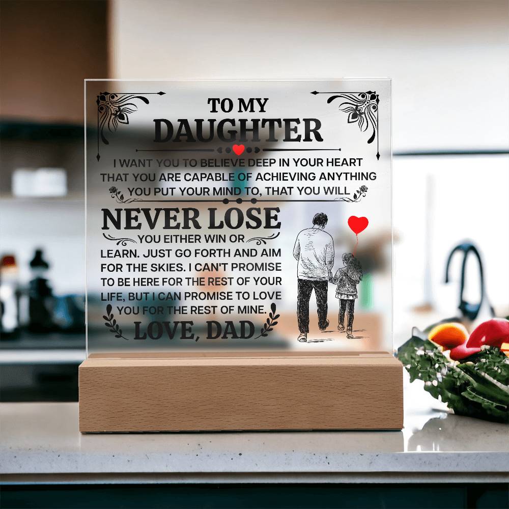 To My Daughter Promise – Acrylic Square
