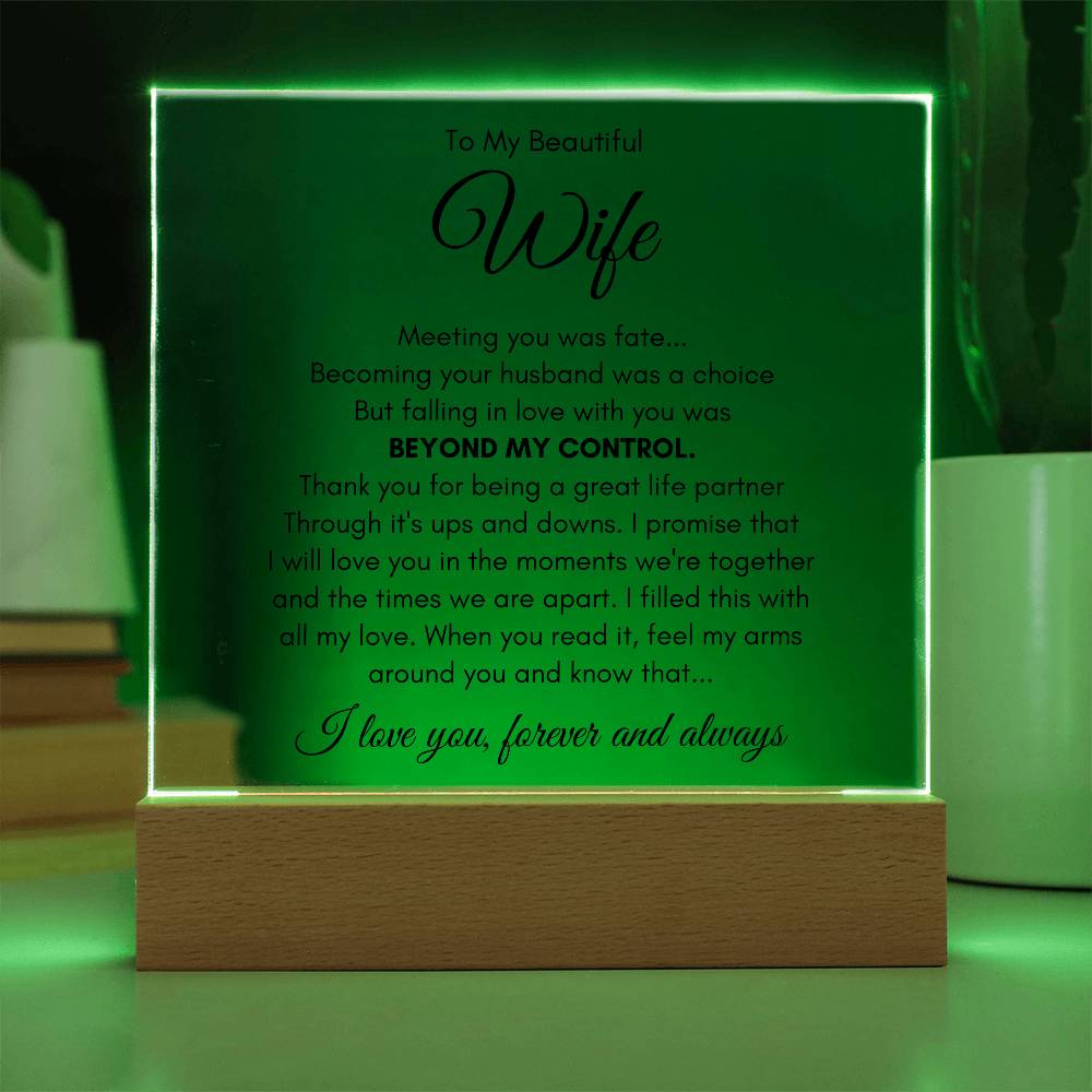 To My Wife Fate – Acrylic Square