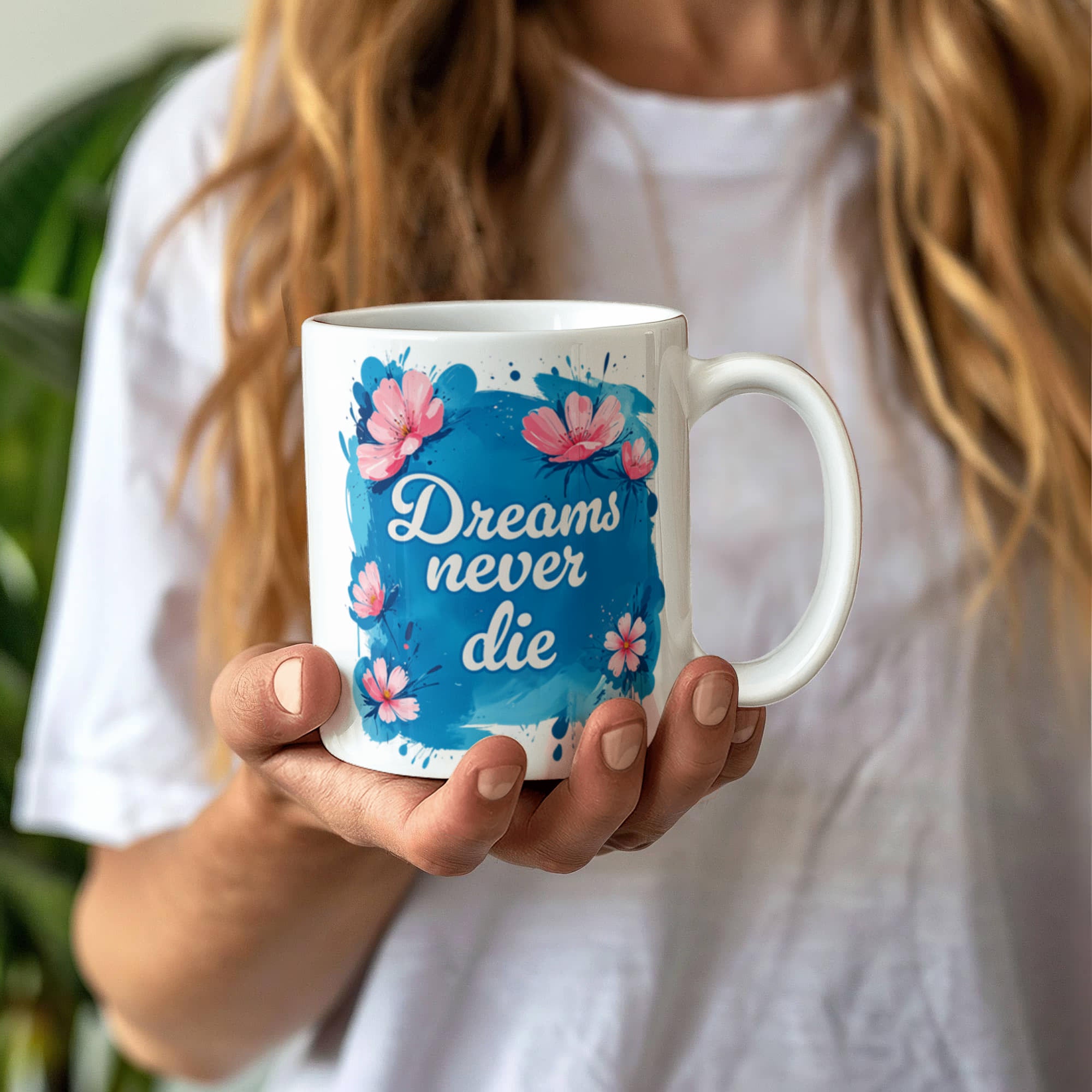 Dreams Never Die Ceramic Coffee Mug, 11 oz White